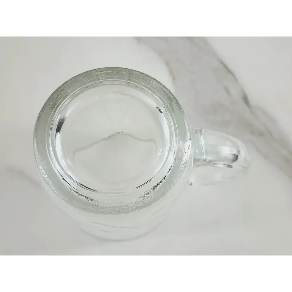 Coca Cola Frosted Glass Coffee Mug Embossed Logo 12oz Tea Cup 4
